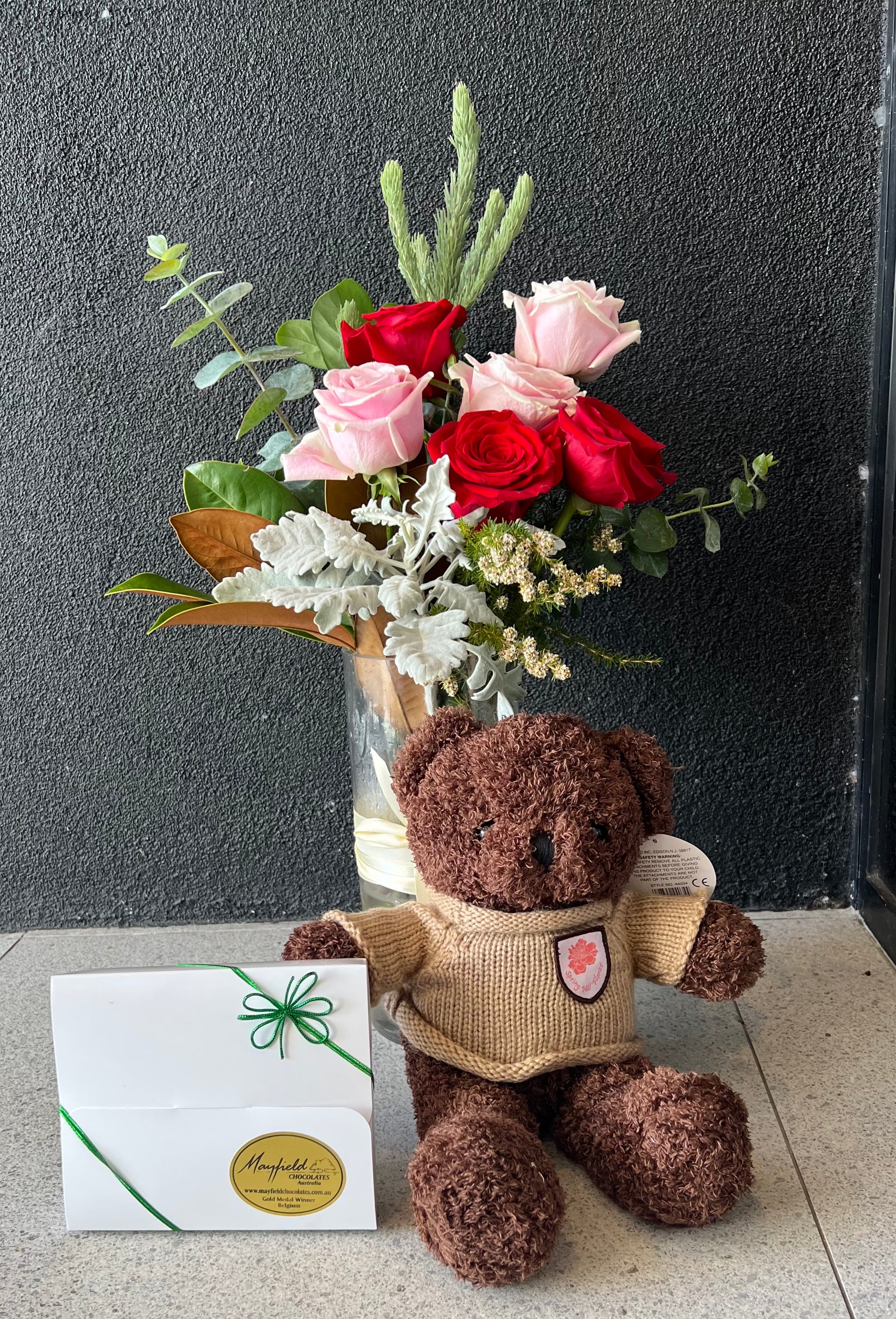 Easter 2026 flower and gift package arrangement from Spring Hill Florist Brisbane.